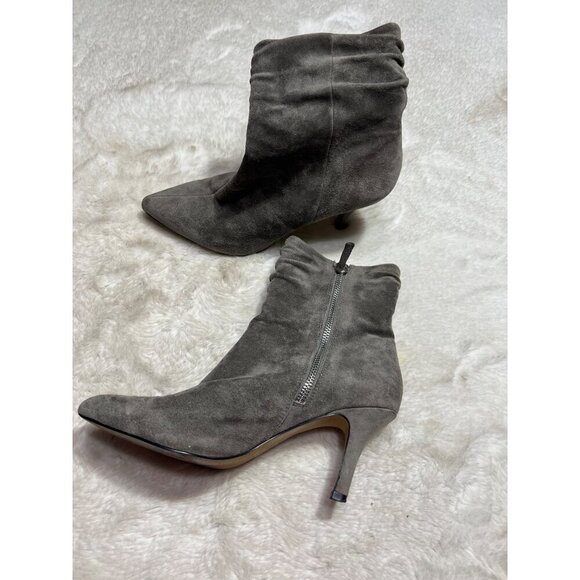 Bella Vita gray suede ruched pointed boot women size 7 M - Picture 2 of 8